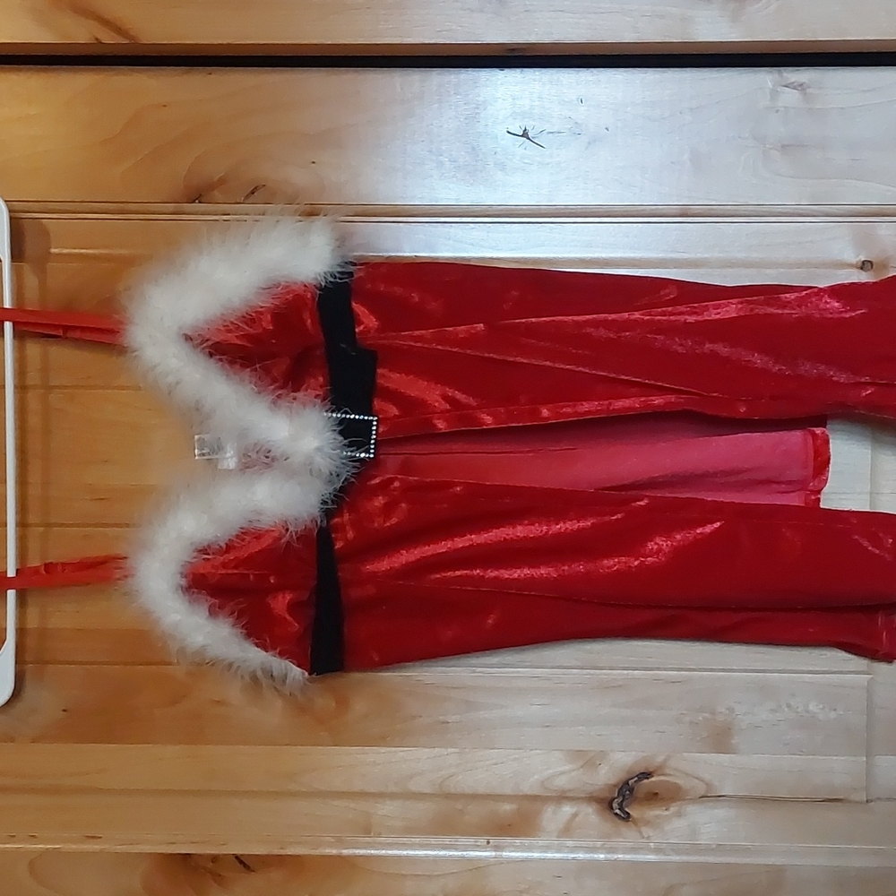 Red velvet Mrs Santa top & panties - NWOT